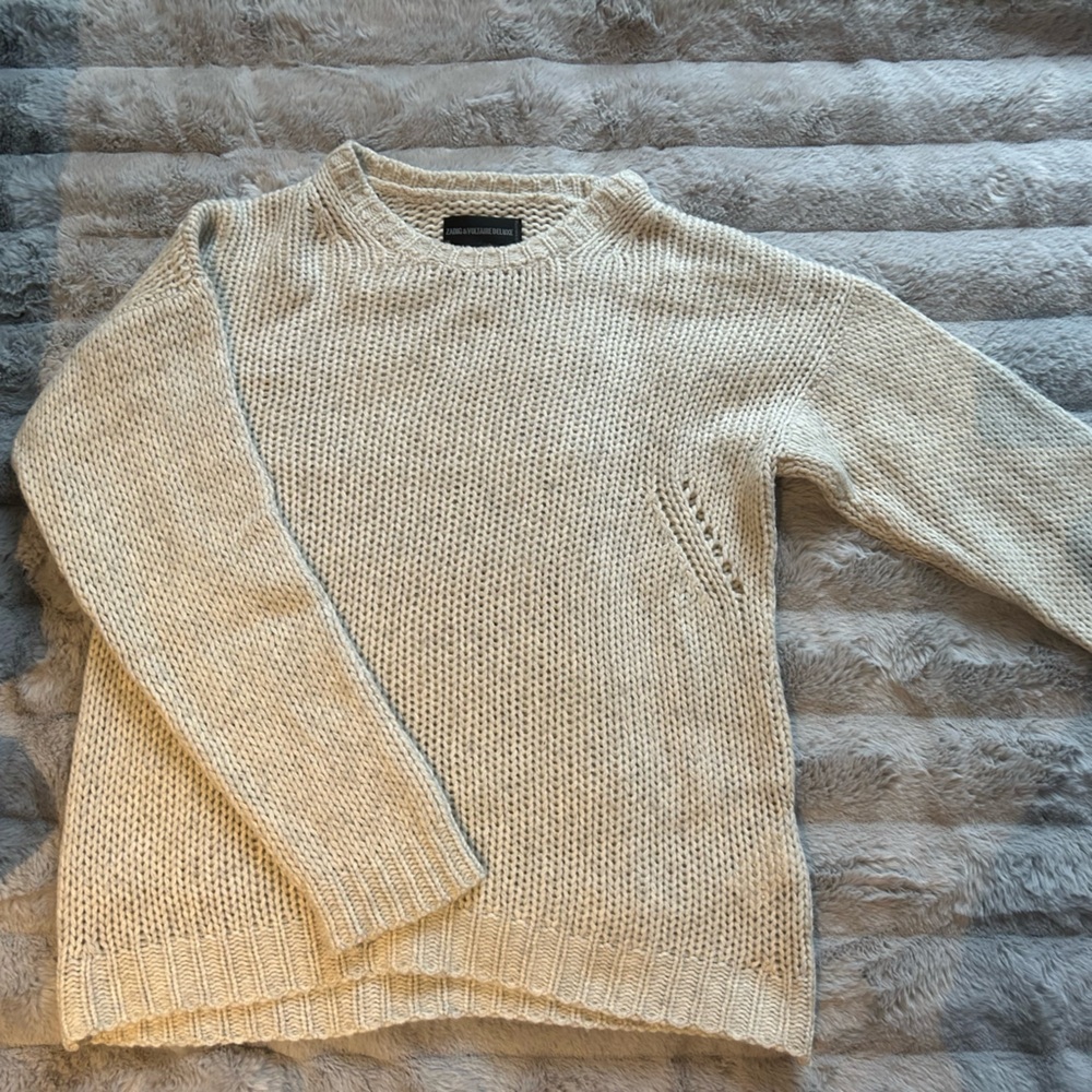 Zadig & Voltaire Deluxe Cream Knit Sweater